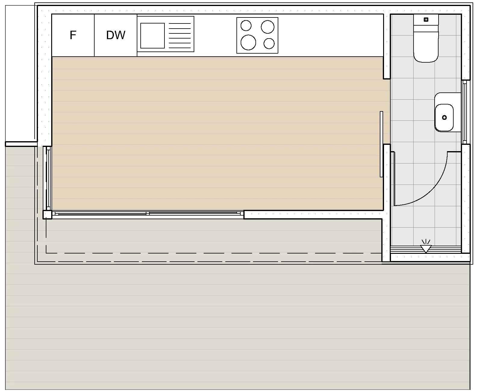 The Gym/Office Unit — floor plan